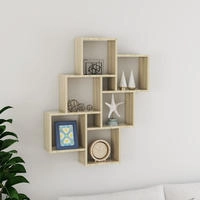 vidaXL W&uuml;rfelregal Sonoma-Eiche 78x15x93 cm Holzwerkstoff