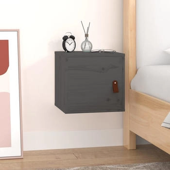 vidaXL Wandschrank Grau 31,5x30x30 cm Massivholz Kiefer (818359)