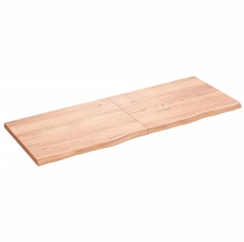 vidaXL Wandregal Hellbraun 160x60x(2-4) cm Massivholz Eiche Behandelt (363714)