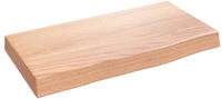 vidaXL Wandregal Hellbraun 40x20x4 cm Massivholz Eiche Behandelt