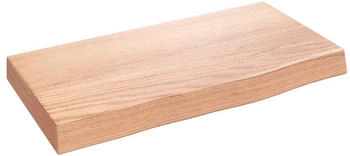 vidaXL Wandregal Hellbraun 40x20x4 cm Massivholz Eiche Behandelt (363624)