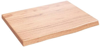 vidaXL Wandregal Hellbraun 40x30x2 cm Massivholz Eiche Behandelt (363626)
