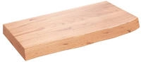 vidaXL Wandregal Hellbraun 60x30x(2-6) cm Massivholz Eiche Behandelt