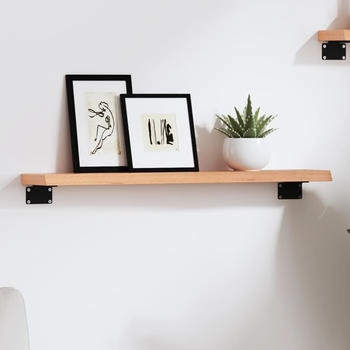 vidaXL Wandregal Hellbraun 60x10x2 cm Massivholz Eiche Behandelt (363638)