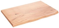 vidaXL Wandregal Hellbraun 60x40x2 cm Massivholz Eiche Behandelt