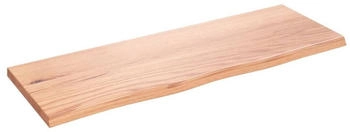 vidaXL Wandregal Hellbraun 80x30x2 cm Massivholz Eiche Behandelt (363662)