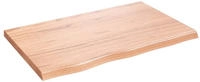 vidaXL Wandregal Hellbraun 80x50x(2-4) cm Massivholz Eiche Behandelt