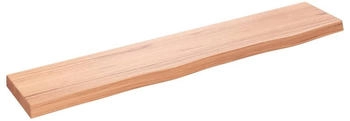 vidaXL Wandregal Hellbraun 100x20x4 cm Massivholz Eiche Behandelt (363678)