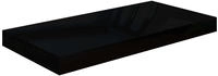vidaXL Schweberegal Hochglanz-Schwarz 50x23x3,8 cm MDF