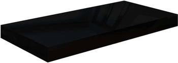 vidaXL Schweberegal Hochglanz-Schwarz 50x23x3,8 cm MDF (323766)