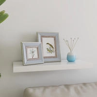 vidaXL Schweberegal Eichen-Optik und Wei&szlig; 60x23,5x3,8 cm MDF
