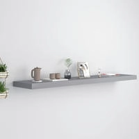 vidaXL Schwebendes Wandregal Grau 120x23,5x3,8 cm MDF