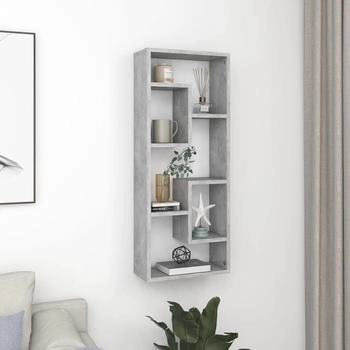 vidaXL Wandregal Betongrau 36x16x90 cm (803015)