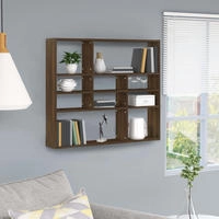 vidaXL Wandregal Braun Eichen-Optik 90x16x78 cm Holzwerkstoff