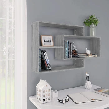 vidaXL Wandregal Grau Sonoma 104x20x58,5 cm (815289)