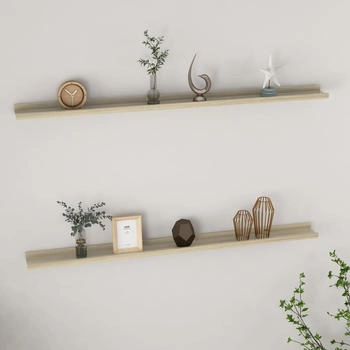 vidaXL Wandregale 2 Stk. Sonoma-Eiche 115x9x3 cm (326683)