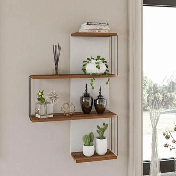 Hanah Home Skye Decor, &Ccedil;ambel- &Ccedil;ambel KLN, Kiefer, Wandregale, 96x64x19 cm, 100% Melaminbeschichtete Partikelplatte