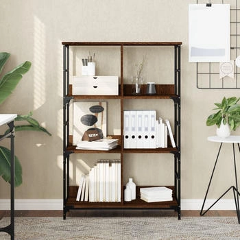 vidaXL B&uuml;cherregal Braun Eichen-Optik 78,5x33x117,5 cm (835253)