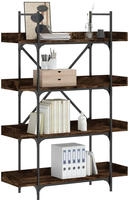 vidaXL B&uuml;cherregal 4 B&ouml;den R&auml;uchereiche 100x33x145,5 cm Holzwerkstoff