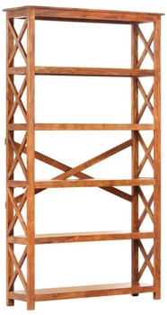 vidaXL B&uuml;cherregal 100x30x180 cm Massivholz mit Honigfarbenem Finish (289626)