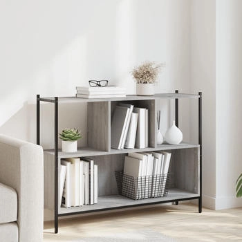 vidaXL B&uuml;cherregal Grau Sonoma 102x28x77,5 cm (838901)