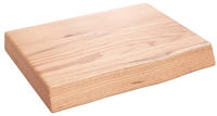 vidaXL Wandregal Hellbraun 40x30x(2-6) cm Massivholz Eiche Behandelt