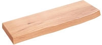 vidaXL Wandregal Hellbraun 60x20x4 cm Massivholz Eiche Behandelt