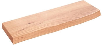 vidaXL Wandregal Hellbraun 60x20x4 cm Massivholz Eiche Behandelt (363642)