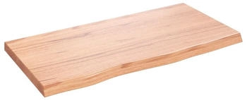 vidaXL Wandregal Hellbraun 80x40x(2-4) cm Massivholz Eiche Behandelt (363666)