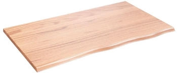 vidaXL Wandregal Hellbraun 100x60x2 cm Massivholz Eiche Behandelt (363689)