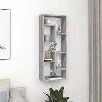 vidaXL Wandregal Grau Sonoma 36x16x90 cm Holzwerkstoff