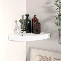vidaXL Eck-Schweberegal Wei&szlig; 25x25x3,8 cm MDF