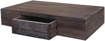 Mendler Wandregal Oise 40cm braun shabby - braun Holz 60984