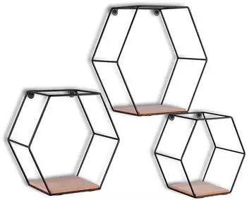 Mirrors and More Wandregal-Set CHIARA 3-teilig schwarz/braun (40-81510102)