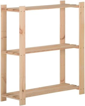vidaXL 3-B&ouml;den Lagerregal Massivholz Kiefer (327321)