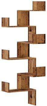 vidaXL Wand-Eckregal Altholz-Optik 45x45x147 cm Holzwerkstoff (852643)