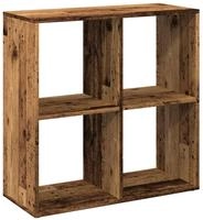 vidaXL Raumteiler-B&uuml;cherregal Altholz-Optik 69,5x29x69,5 cm