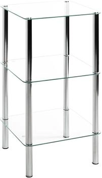 HAKU Badregal Chrom mit 3 Glasböden (90239)