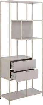 Actona Seaford Regal Grau Metall mit 4 Regalen und 2 Schubladen (109298)