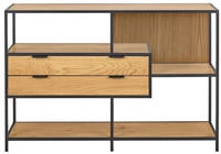 ACTONA GROUP Regal "Seaford, Standregal, Regal, Raumteiler" 114x35x78 cm, schwarzer