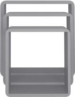 vidaXL W&uuml;rfelregale 3 Stk. Grau MDF