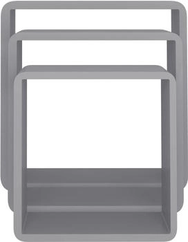 vidaXL W&uuml;rfelregale 3 Stk. Grau MDF (323954)