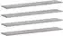 vidaXL Wandregale 4 Stk. Grau Sonoma 100x20x1,5 cm (838293)