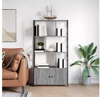 vidaXL B&uuml;cherregal Grau Sonoma 80 x 30 x 155,5 cm Holzwerkstoff