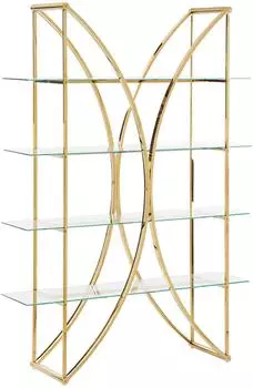 Beliani Hollow Regal 4 Ebenen Metall 175cm Gold