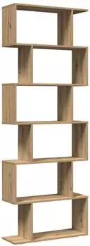 vidaXL Raumteiler-B&uuml;cherregal 6 Etagen Artisan-Eiche 70x24x193cm (858092)