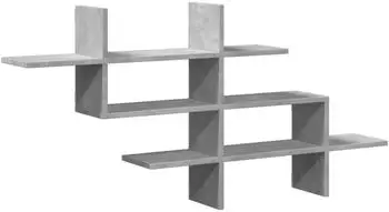 vidaXL Wandregal Holzwerkstoff Betongrau 124,5x18x60,5cm (853266)