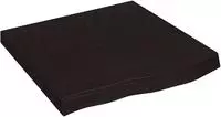 vidaXL Wandregal Dunkelbraun 60x60x(2-6) cm Massivholz Eiche Behandelt