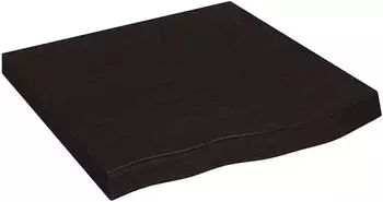 vidaXL Wandregal Massivholz Eiche behandelt Dunkelbraun 60x60x(2-6)cm (363775)