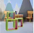 BHP Design-Regal 3-teilig MDF Hochglanz hellgrün/pink (B421566-2212)